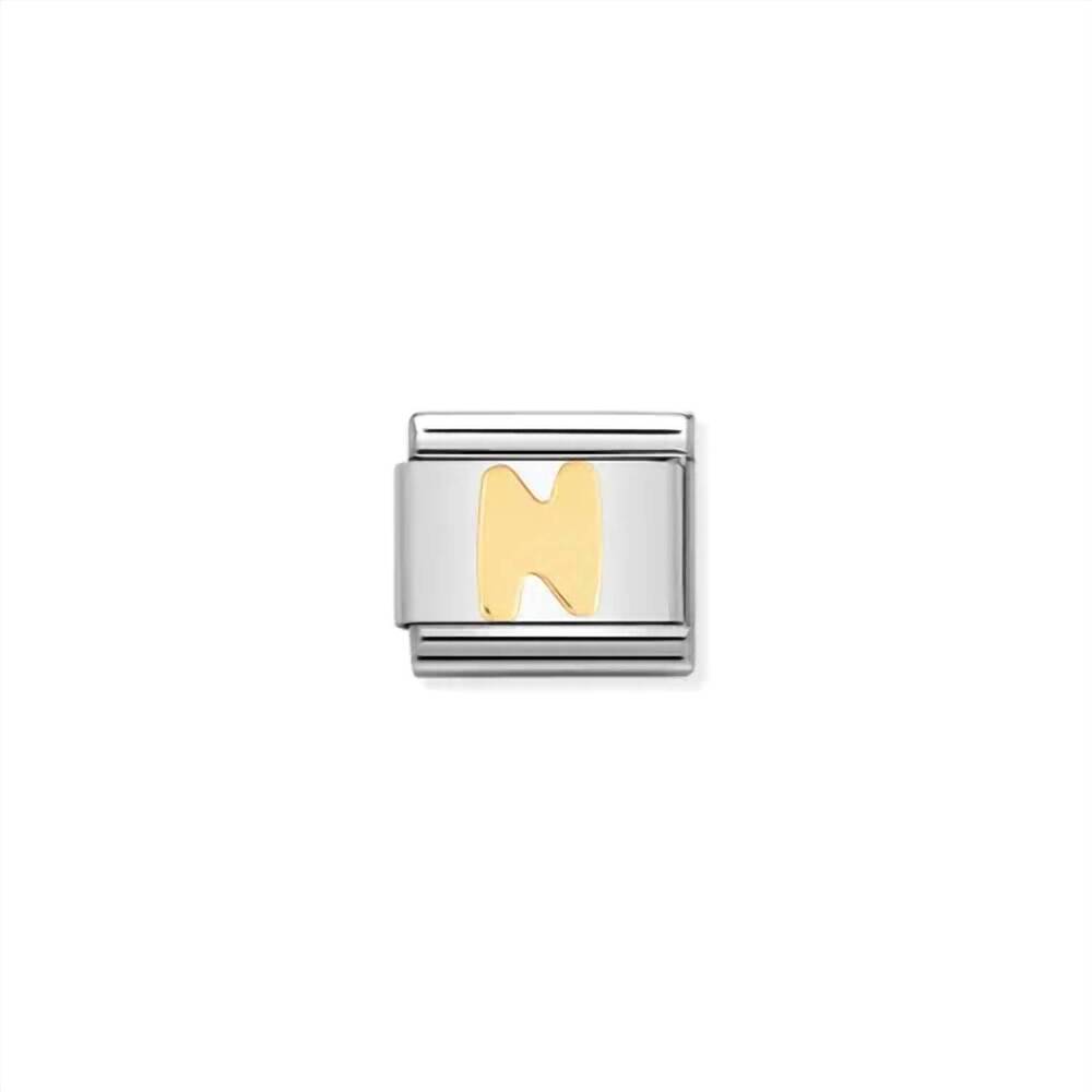 NEW NOMINATION unisex composable classic letter links in n gold
